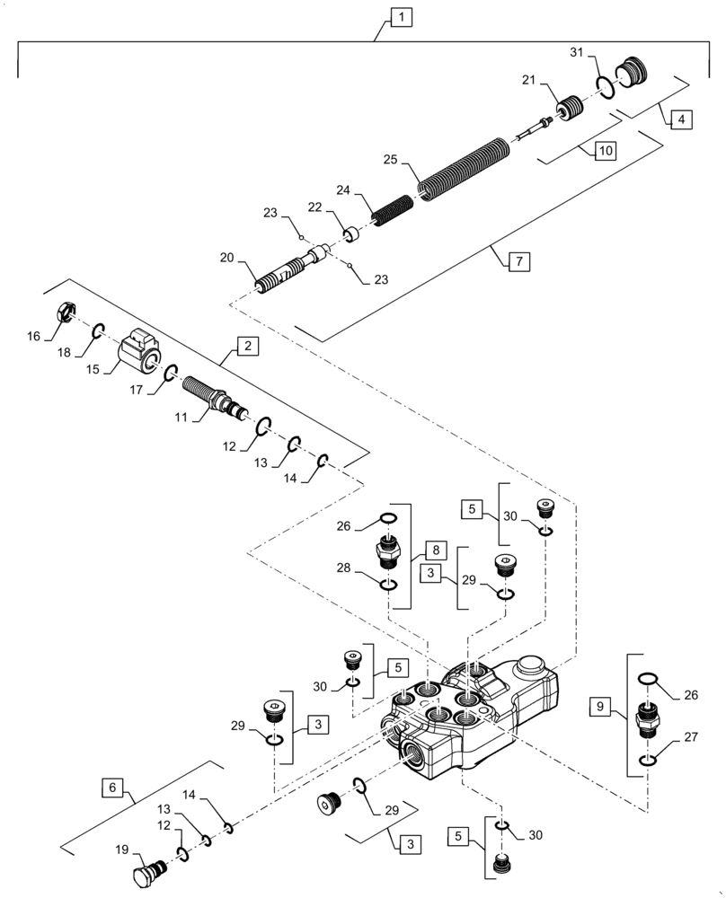 Схема запчастей Case IH 9120 - (35.910.09) - VALVE, HYDRAULIC, UNLOADING CLUTCH/ ROTOR GEARBOX (35) - HYDRAULIC SYSTEMS