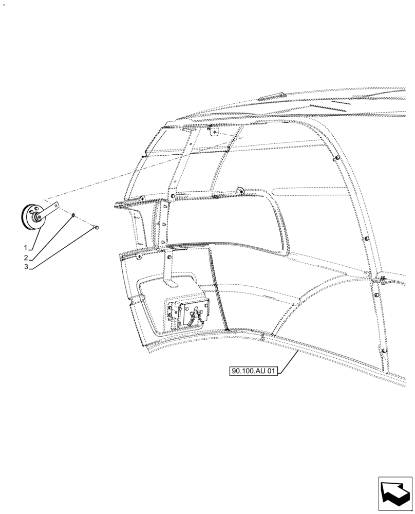 Схема запчастей Case IH FARMALL 110A - (55.408.AG) - VAR - 330007 - HORN (55) - ELECTRICAL SYSTEMS