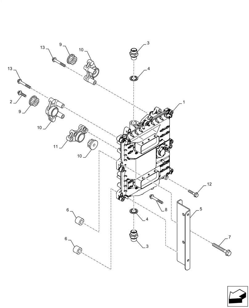 Схема запчастей Case IH F3JFE613A B004 - (55.015.AA) - ENGINE, ELECTRONIC CONTROL UNIT (55) - ELECTRICAL SYSTEMS