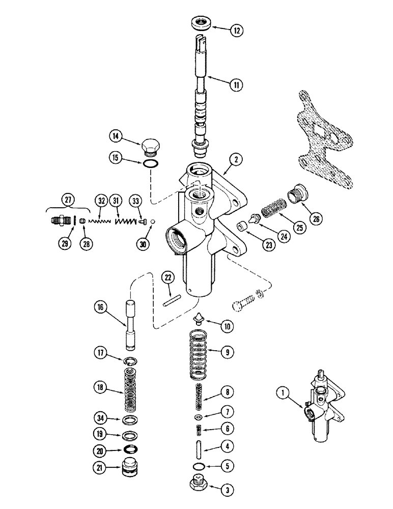 Схема запчастей Case IH 2394 - (6-096) - G107966 PTO CONTROL VALVE (06) - POWER TRAIN