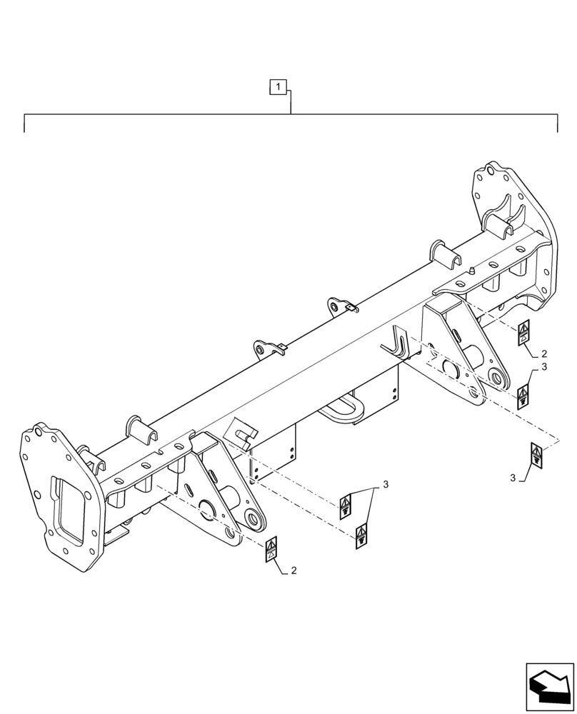 Схема запчастей Case IH 8240 - (25.400.AD[04]) - VAR - 722775, 722776, 425402, 722028, 72774 - FRONT AXLE, BEAM (25) - FRONT AXLE SYSTEM