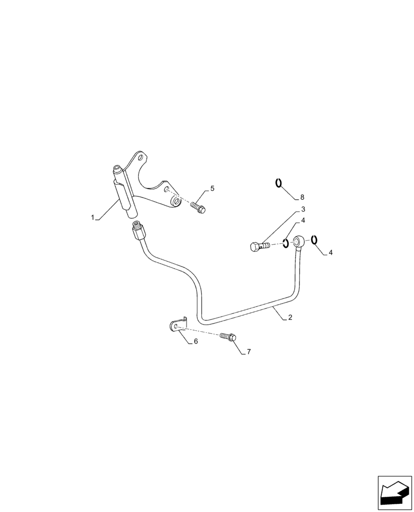 Схема запчастей Case IH F4DFE413R B003 - (10.254.AZ[03]) - ENGINE EXHAUST BRAKE, PIPE, WATER SUPPLY (10) - ENGINE