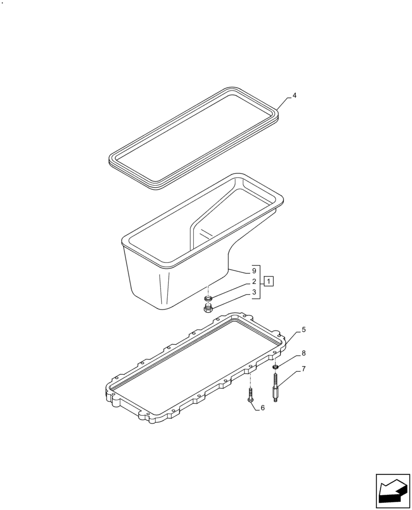 Схема запчастей Case IH F3HFE613C B003 - (10.102.AP) - ENGINE OIL PAN (10) - ENGINE