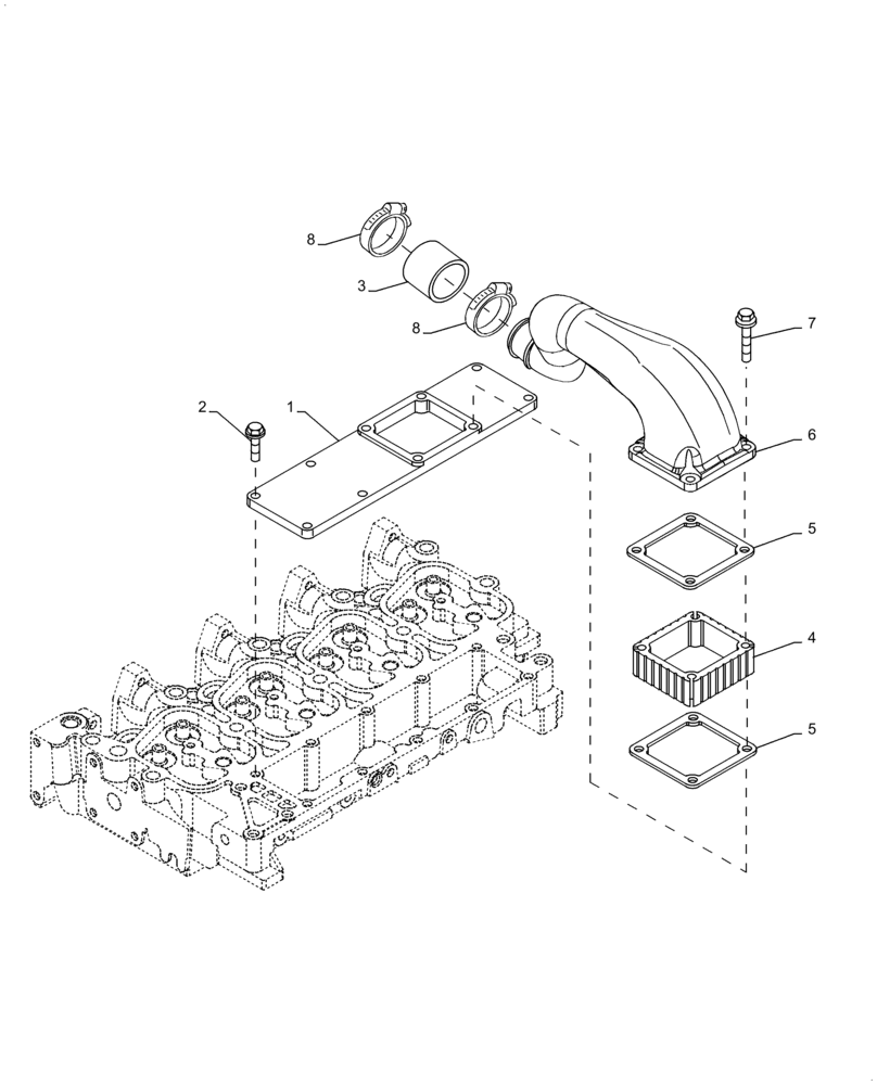 Схема запчастей Case IH P140 - (10.254.01) - INTAKE MANIFOLD (10) - ENGINE