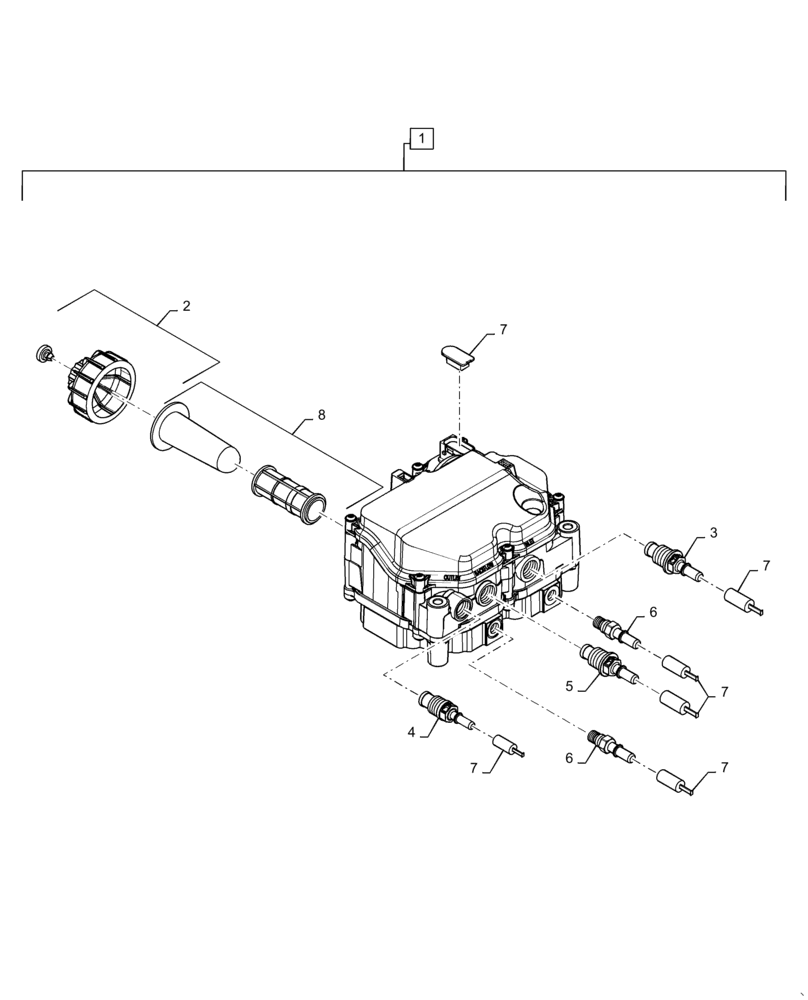 Схема запчастей Case IH 6140 - (10.500.AC[02]) - DEF ELECTRONIC CONTROL UNIT (10) - ENGINE