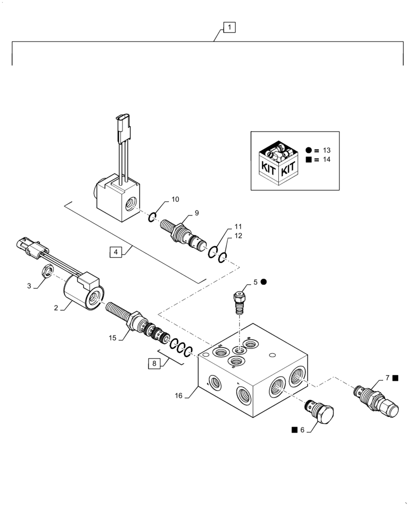 Схема запчастей Case IH 6140 - (33.110.AT[02]) - VALVE, PARKING BRAKE, COMPONENTS (33) - BRAKES & CONTROLS