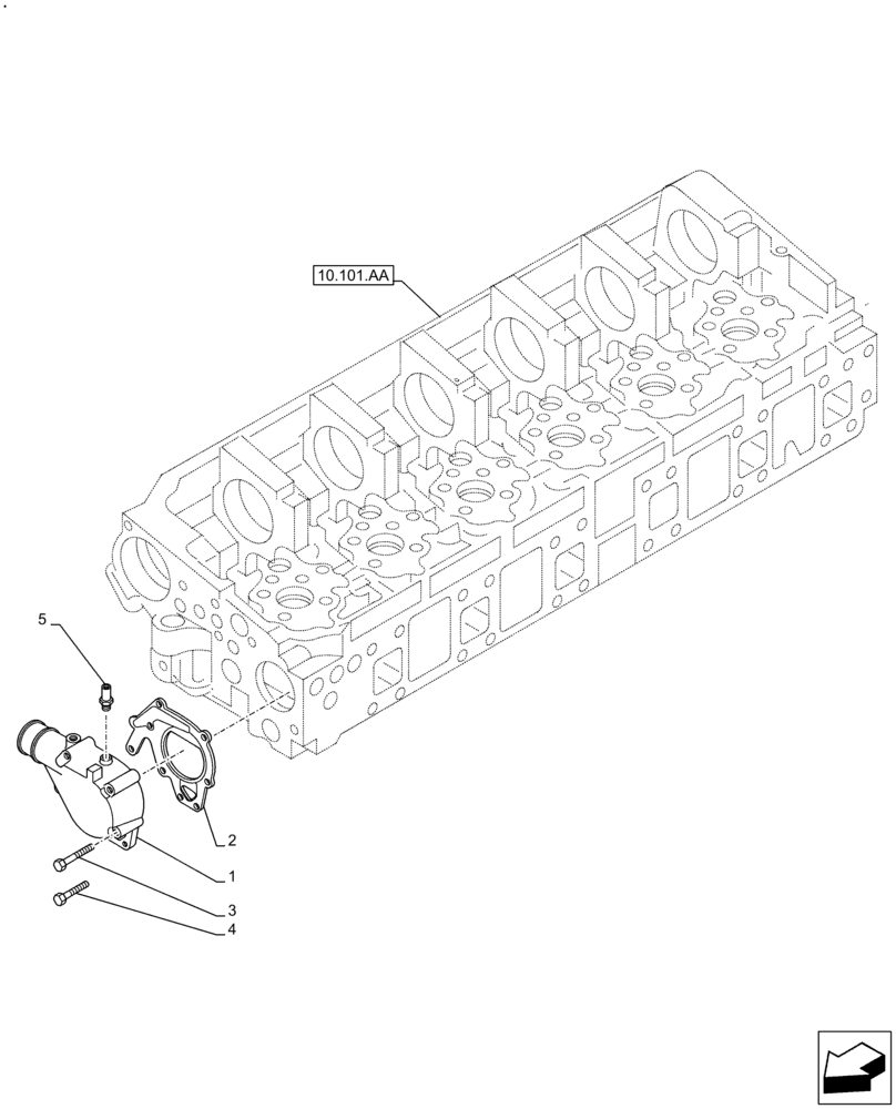 Схема запчастей Case IH F3HFE613C B003 - (10.400.BC) - THERMOSTAT (10) - ENGINE