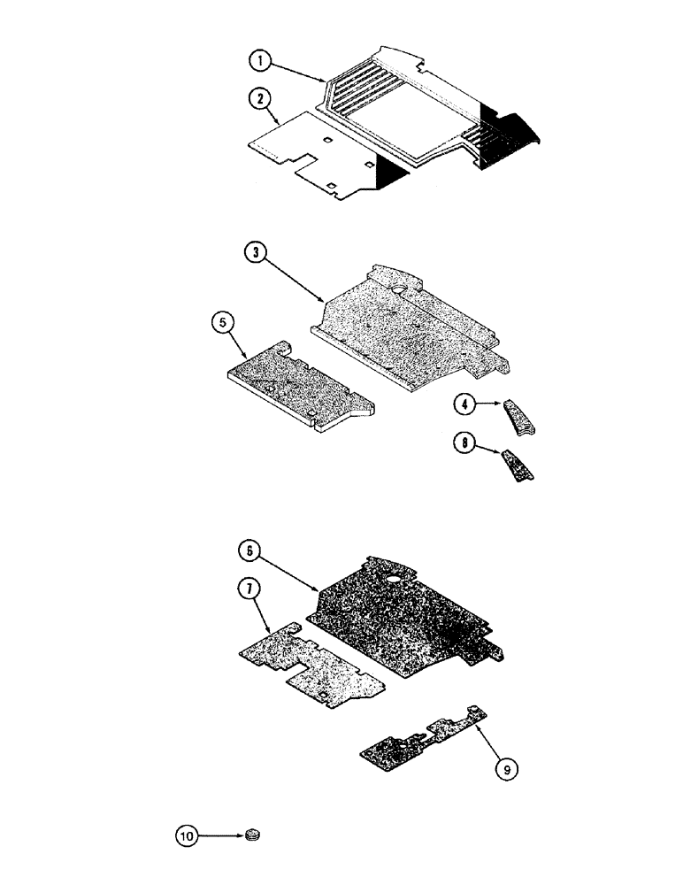 Схема запчастей Case IH 8910 - (9-090) - CAB FLOOR MATS (09) - CHASSIS/ATTACHMENTS