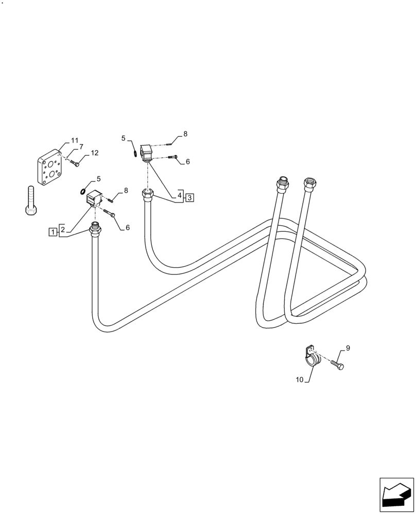 Схема запчастей Case IH F3JFE613A B003 - (10.304.AF) - ENGINE OIL FILTER LINE (10) - ENGINE