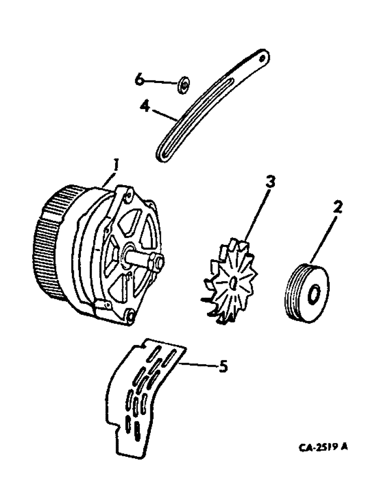 Схема запчастей Case IH 1566 - (08-02) - ELECTRICAL, ALTERNATOR GENERATOR AND CONNECTIONS, WITH INTERGRAL VOLTAGE REGULATOR (06) - ELECTRICAL