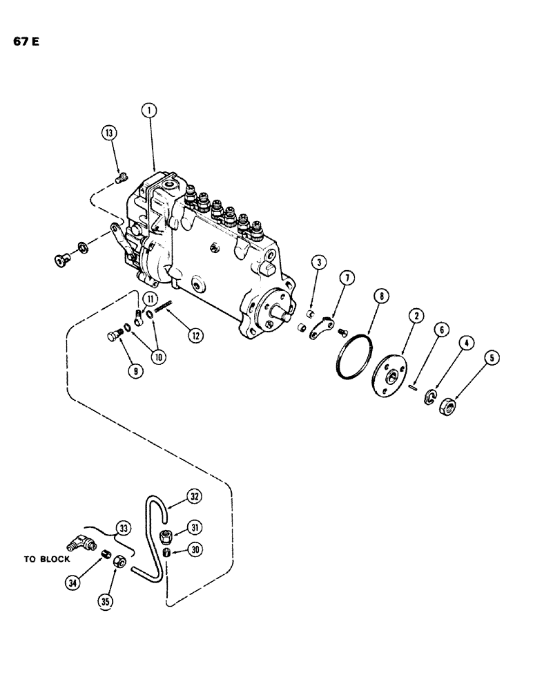 Схема запчастей Case IH 970 - (067E) - FUEL INJECTION PUMP, (401B) DIESEL ENGINE, (03) - FUEL SYSTEM