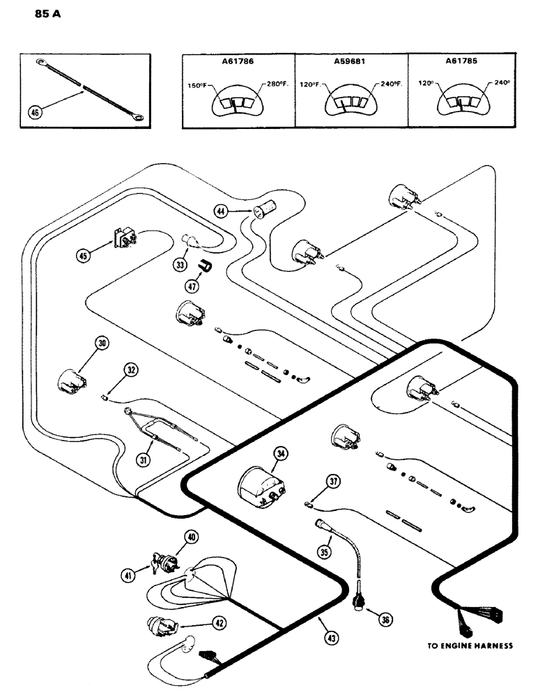 Схема запчастей Case IH 970 - (085A) - INSTRUMENTS AND WIRING, (377B) SPARK IGNITION ENGINE (04) - ELECTRICAL SYSTEMS