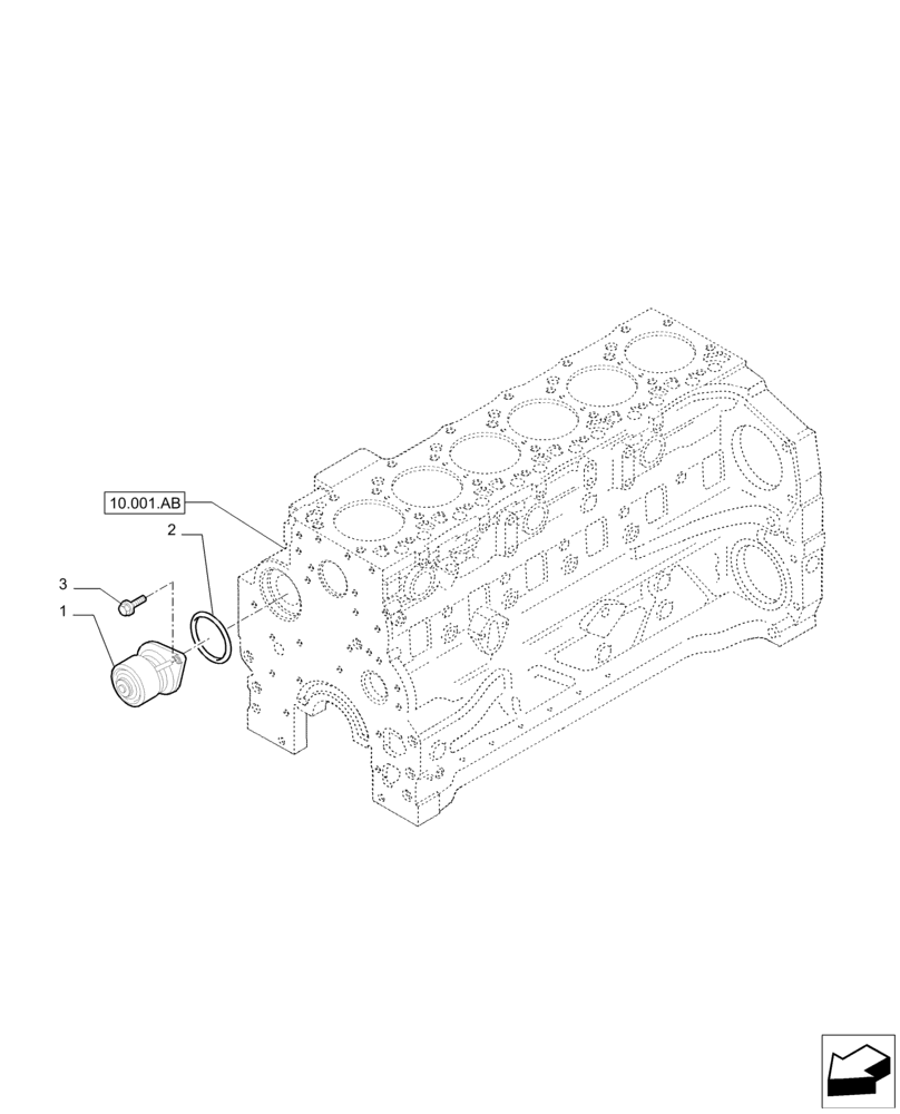 Схема запчастей Case IH F4DE9684B J112 - (10.400.BB) - WATER PUMP (10) - ENGINE