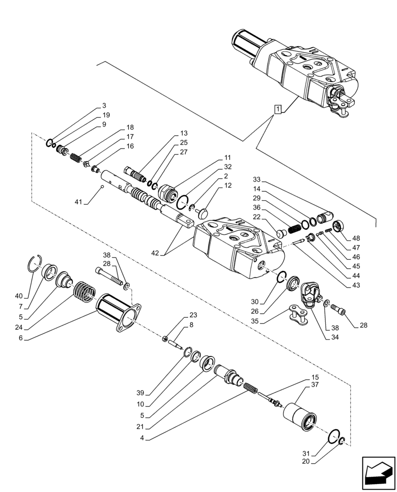 Схема запчастей Case IH FARMALL 110C - (35.204.BE[02]) - VAR - 743568 - 1 REMOTE CONTROL VALVE, W/ 2 DELUXE COUPLERS, DISTRIBUTOR, COMPONENTS (35) - HYDRAULIC SYSTEMS