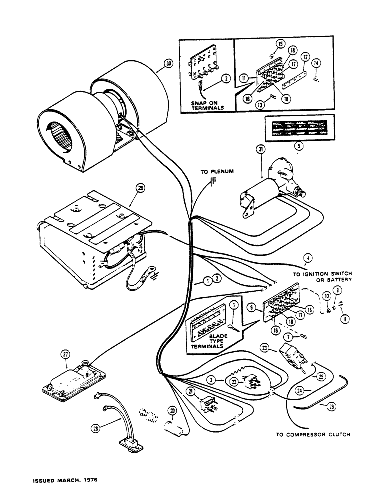 Схема запчастей Case IH 1175 - (296) - CAB, CONTROLS AND WIRING, FIRST USED CAB SERIAL NUMBER 7821251 (09) - CHASSIS