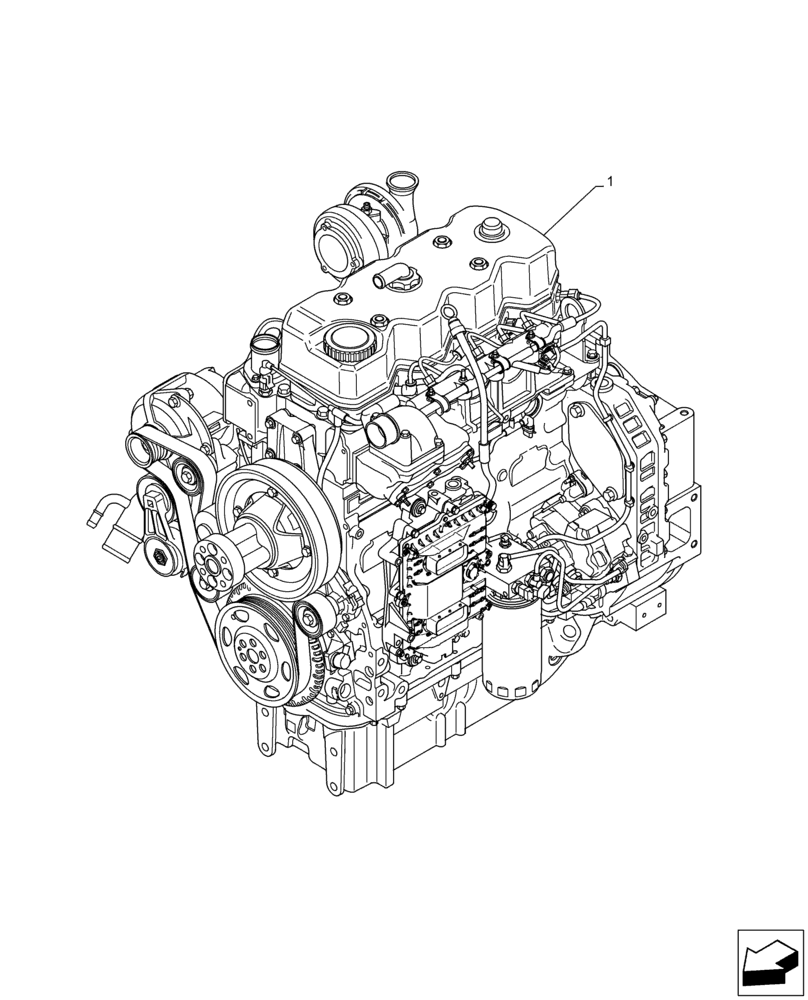 Схема запчастей Case IH F4DFE413U B002 - (10.001.AD) - ENGINE (10) - ENGINE