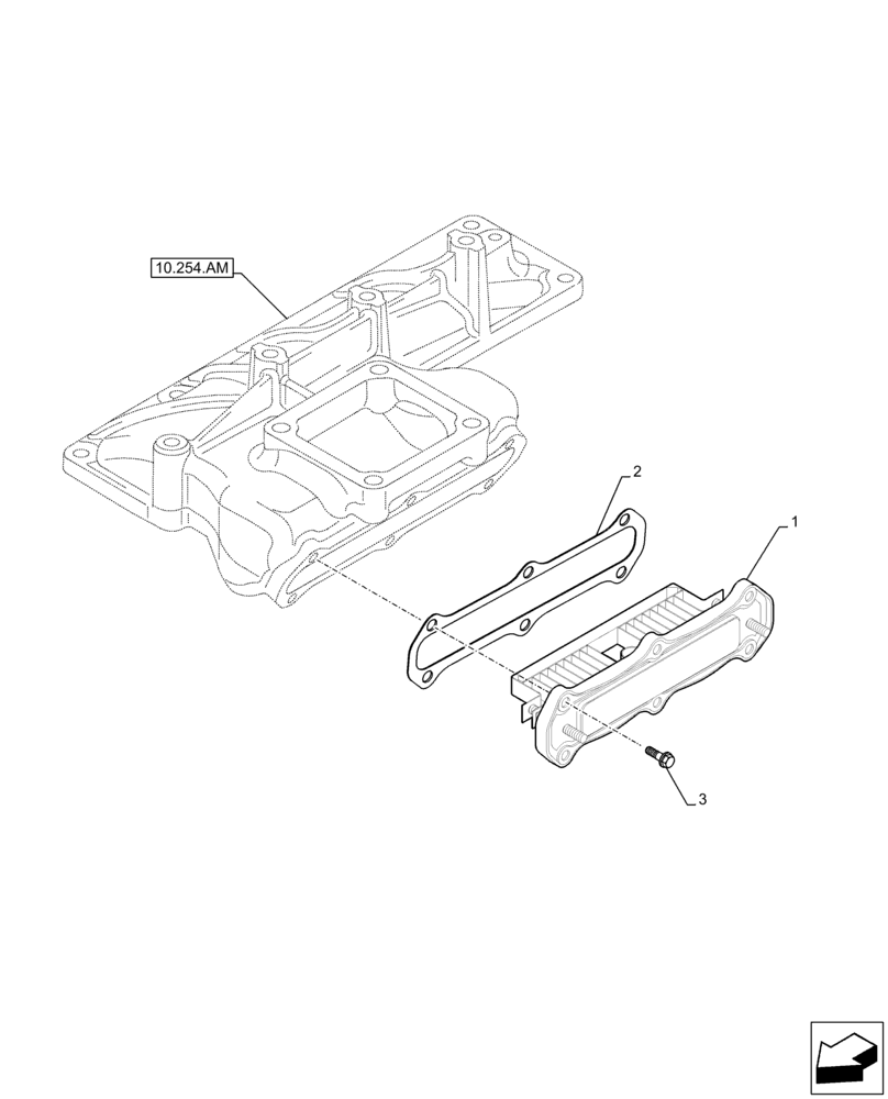 Схема запчастей Case IH F4DFE413R B003 - (55.202.AA) - MANIFOLD, HEATER (55) - ELECTRICAL SYSTEMS