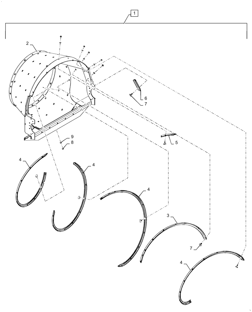 Схема запчастей Case IH 6140 - (88.100.66[01]) - DIA KIT, STANDARD FEEDER CONE (88) - ACCESSORIES