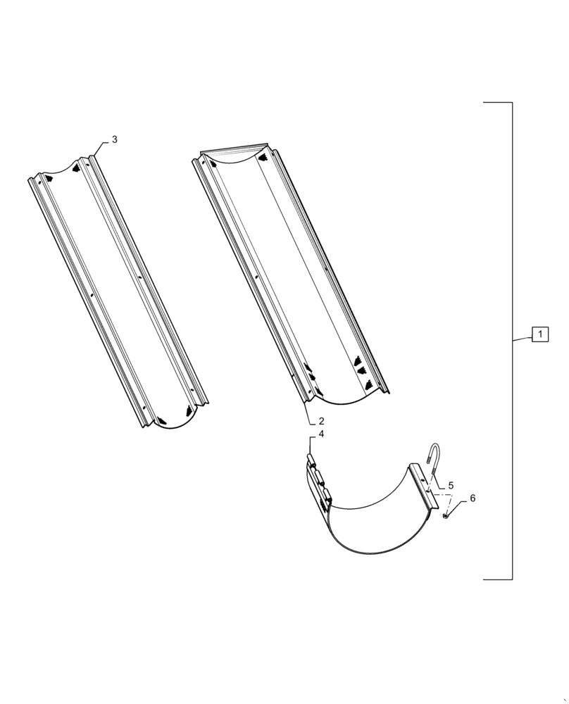 Схема запчастей Case IH 6140 - (88.100.74[01]) - DIA KIT, ELEVATOR DOOR (88) - ACCESSORIES