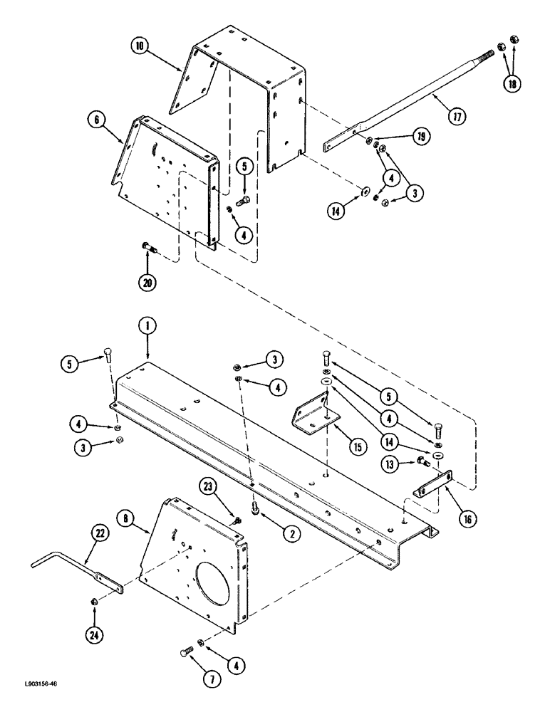 Схема запчастей Case IH 1670 - (9A-10) - SEPARATOR JACKSHAFT SUPPORT (13) - FEEDER