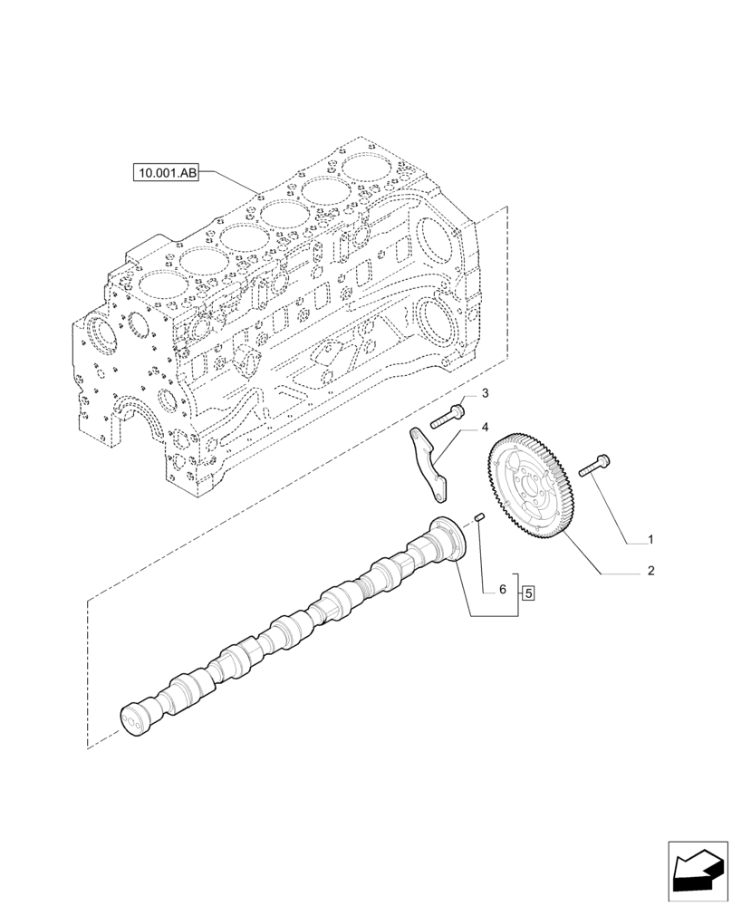 Схема запчастей Case IH F4DE9684B J112 - (10.106.AG) - CAMSHAFT - TIMING CONTROL (10) - ENGINE