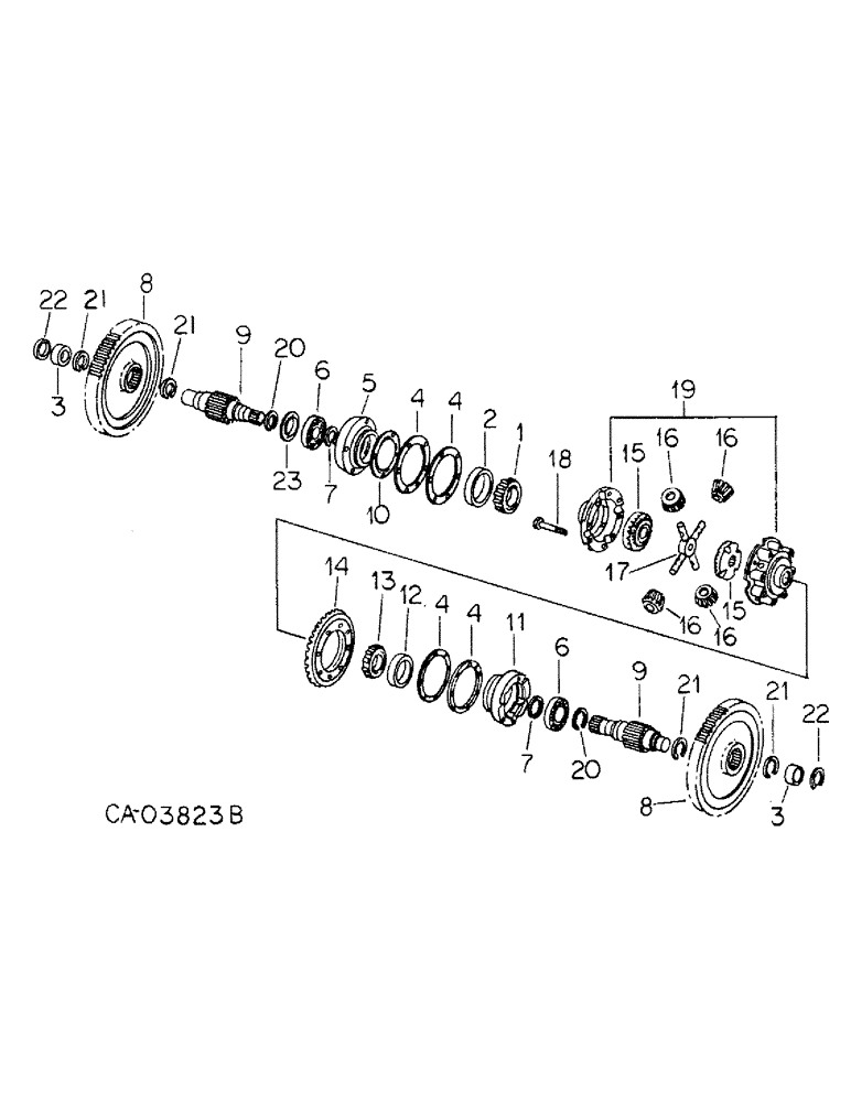 Схема запчастей Case IH 1586 - (07-12) - DRIVE TRAIN, DIFFERENTIAL (04) - Drive Train