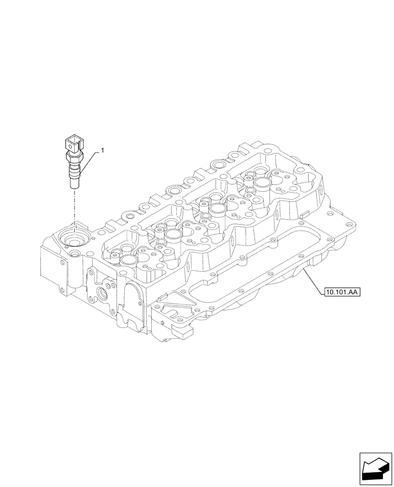 Схема запчастей Case IH F4DFE413U B002 - (55.012.AA) - COOLING SYSTEM LINE, SENSOR (55) - ELECTRICAL SYSTEMS