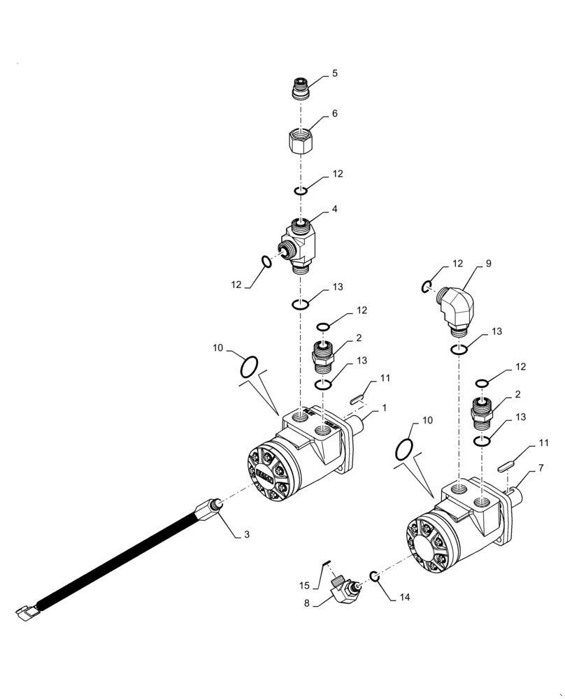 Схема запчастей Case IH 6130 - (35.796.AE) - CHAFF SPREADER HYDRAULIC MOTOR (35) - HYDRAULIC SYSTEMS