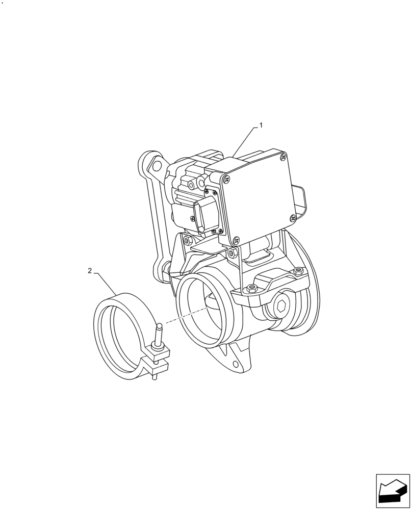 Схема запчастей Case IH F4DFE413T B002 - (10.254.AZ[01]) - ENGINE EXHAUST BRAKE, VALVE (10) - ENGINE