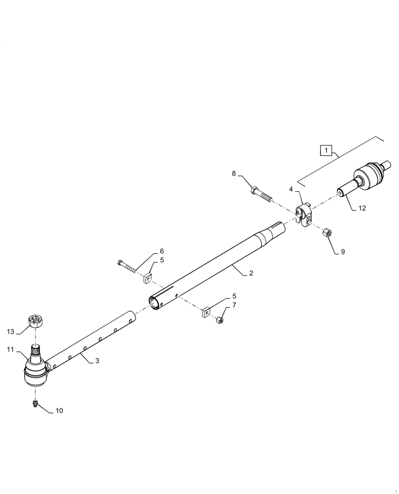 Схема запчастей Case IH 6140 - (41.106.AH) - TIE-ROD ASSY, REAR AXLE (41) - STEERING