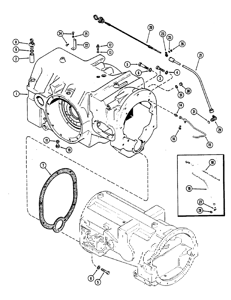 Схема запчастей Case IH 2390 - (6-168) - TRANSMISSION HOUSING (06) - POWER TRAIN