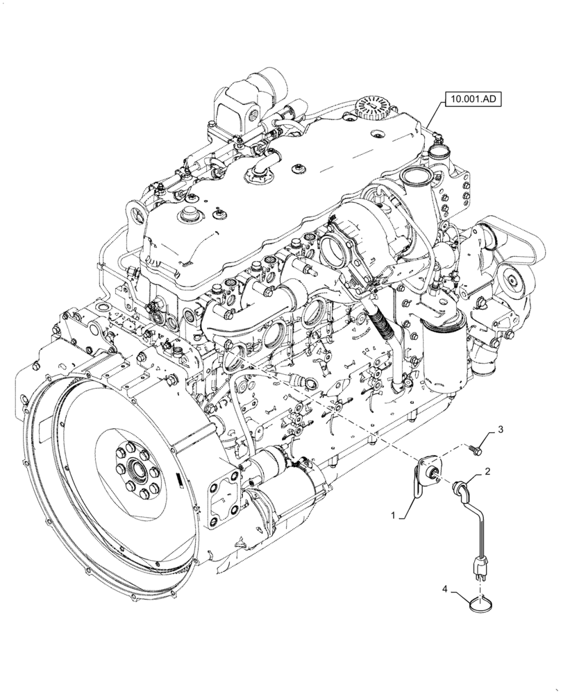 Схема запчастей Case IH 5140 - (55.202.AE[01]) - ENGINE BLOCK HEATER (55) - ELECTRICAL SYSTEMS