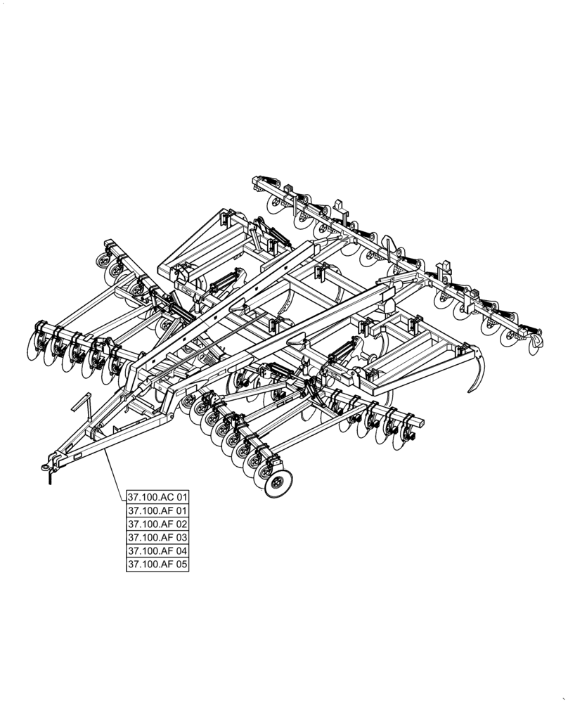 Схема запчастей Case IH ECOLO-TIGER 875 - (37.000.00) - SECTION INDEX- HITCHES & DRAWBARS & IMPLEMENTS COUPLINGS (37) - HITCHES, DRAWBARS & IMPLEMENT COUPLINGS