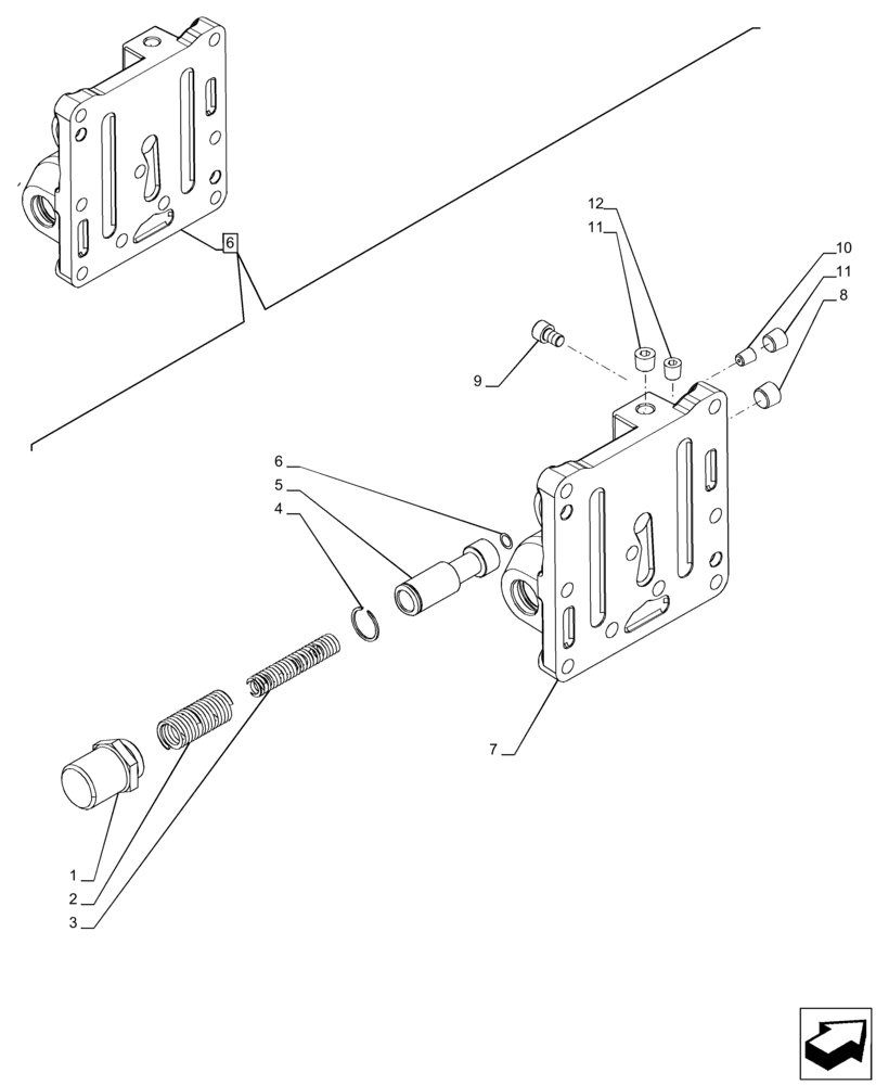 Схема запчастей Case IH PUMA 150 CVT - (21.505.AQ[03]) - VAR - 391138, 758022 -TRANSMISSION CONTROL VALVE, COMPONENTS (21) - TRANSMISSION