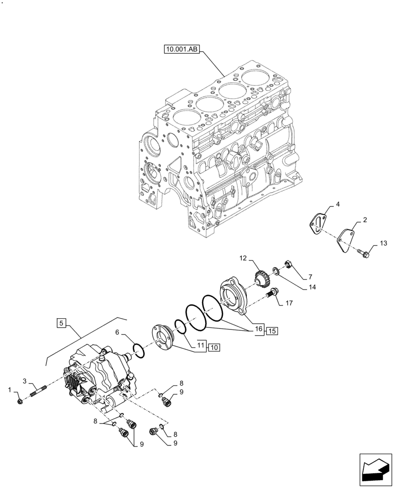 Схема запчастей Case IH F4DFE413S B002 - (10.218.AQ) - FUEL INJECTION PUMP (10) - ENGINE