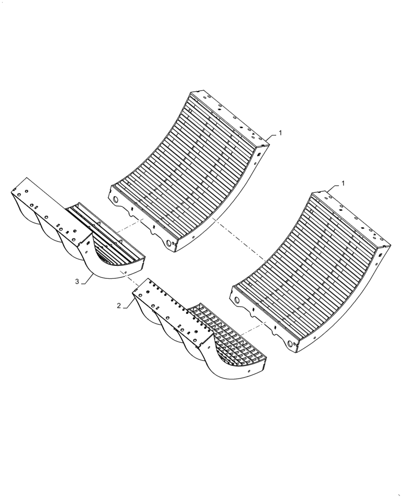 Схема запчастей Case IH 7230 - (66.105.AO[04]) - VAR - 425109, 425310 - ROUND BAR CONCAVE (66) - THRESHING