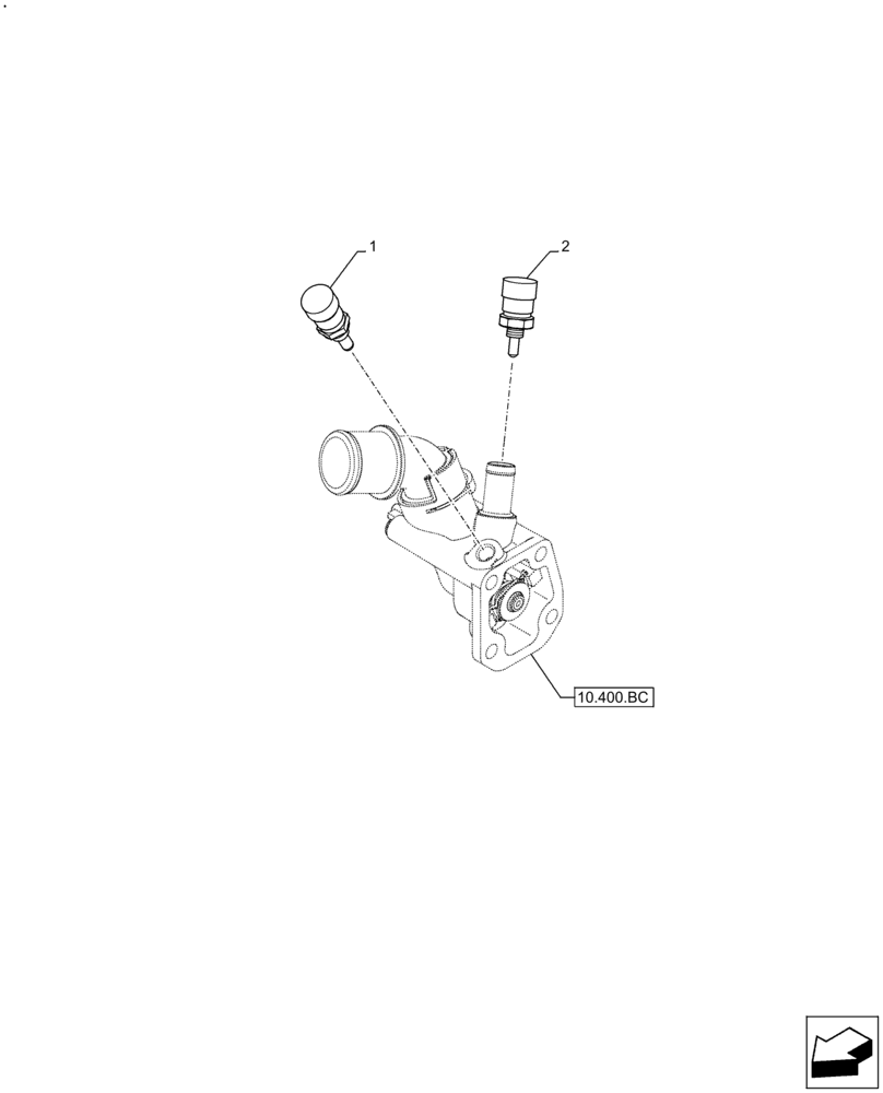 Схема запчастей Case IH F5HFL463D F005 - (55.012.AA) - ENGINE, SENSOR,TEMPERATURE (55) - ELECTRICAL SYSTEMS