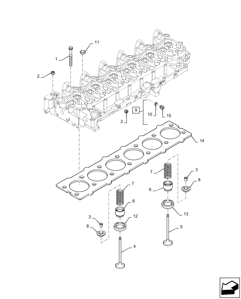 Схема запчастей Case IH P170 - (0.06.0) - CYLINDER HEAD & RELATED PARTS (02) - ENGINE