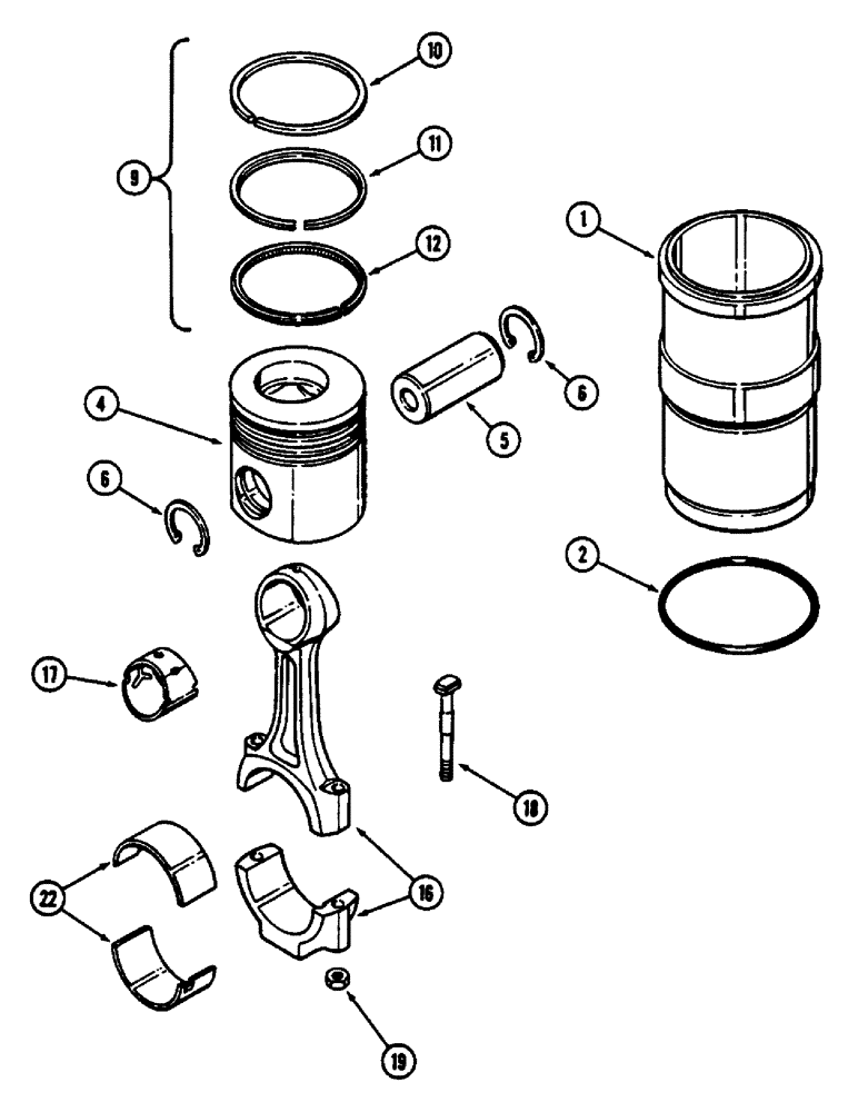 Схема запчастей Case IH 9130 - (04-28) - PISTONS AND SLEEVES, 6TA-830 ENGINE (04) - Drive Train