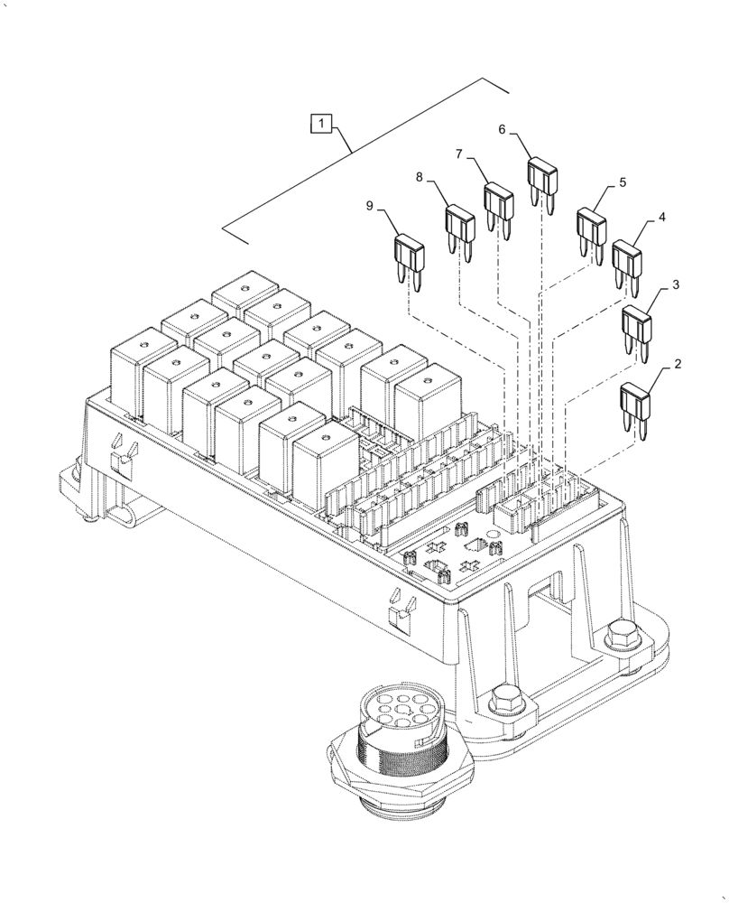 Схема запчастей Case IH AF4077 - (55.100.DO[01]) - HARNESS, FUSE KIT (55) - ELECTRICAL SYSTEMS