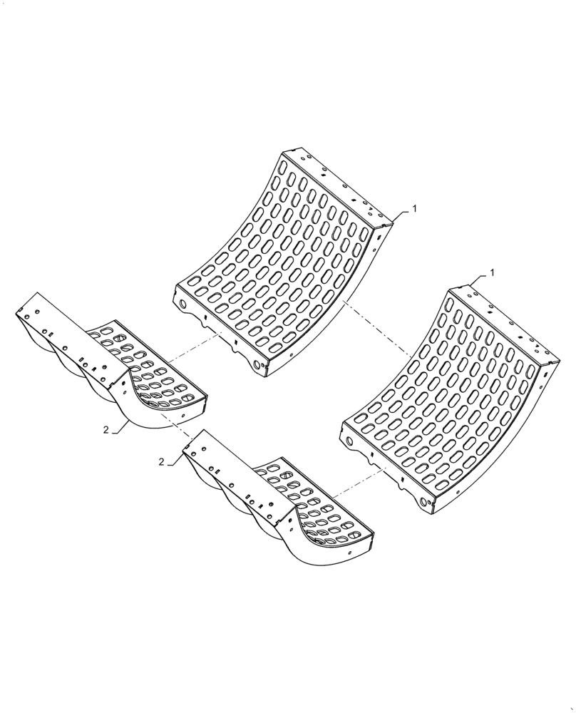 Схема запчастей Case IH 7230 - (66.105.AO[06]) - VAR - 722758, 712615 - GRATE, SLOTTED (66) - THRESHING