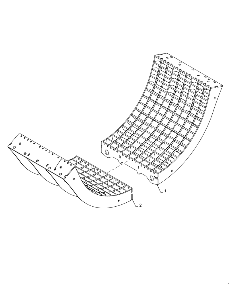 Схема запчастей Case IH 7230 - (66.105.AO[07]) - VAR - 415262 - CONCAVE, LARGE SKIP WIRE (66) - THRESHING