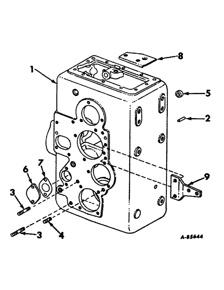 Схема запчастей Case IH 4100 - (B-05) - POWER TRAIN, TRANSFER CASE AND COVERS (03) - POWER TRAIN