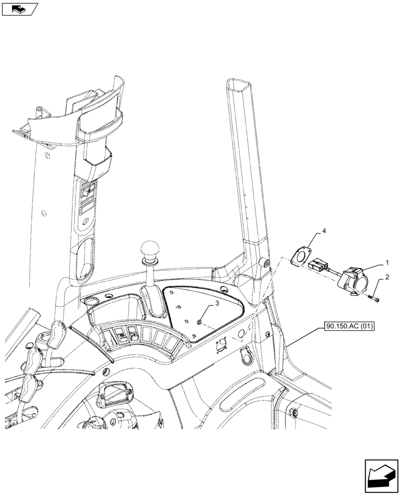 Схема запчастей Case IH FARMALL 105U - (55.510.BM[04]) - VAR - 334144, 335683 - HARNESS, CONNECTOR (55) - ELECTRICAL SYSTEMS