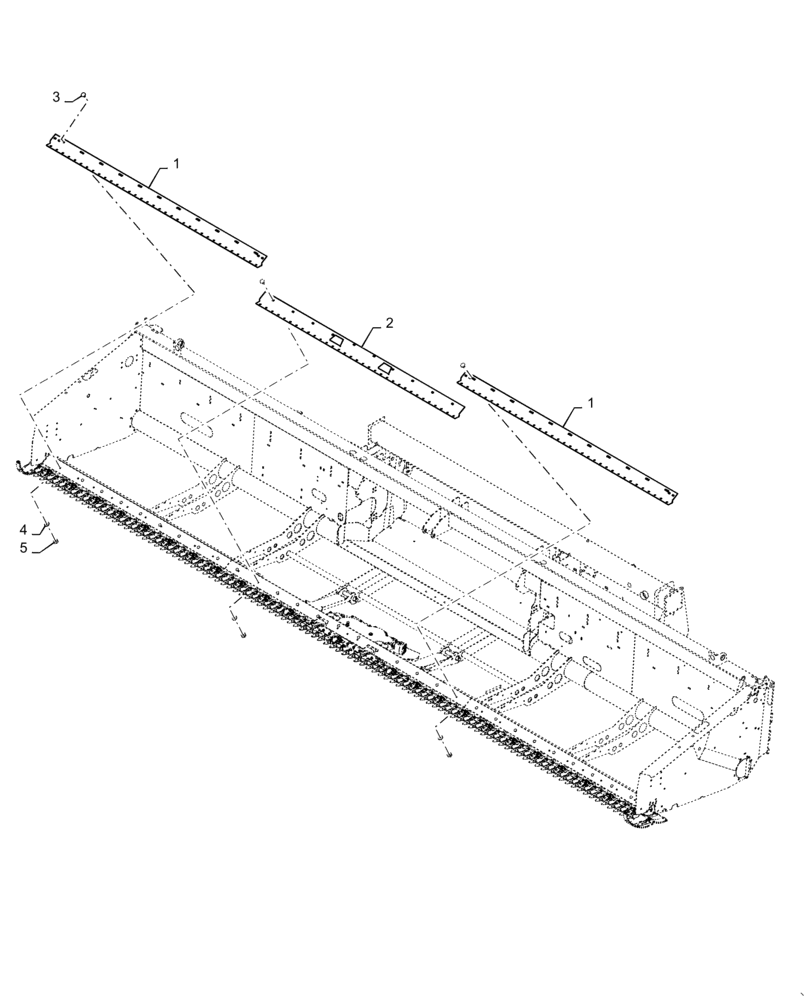 Схема запчастей Case IH 3152 - (58.110.09[02]) - CUTTERBAR, 3" STD GUARD 25FT (58) - ATTACHMENTS/HEADERS