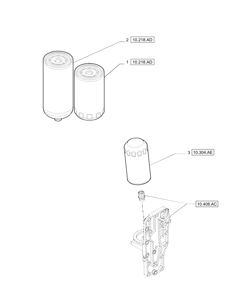 Схема запчастей Case IH F4DE9684B J112 - (05.100.03) - FILTERS & CAPACITIES (05) - SERVICE & MAINTENANCE