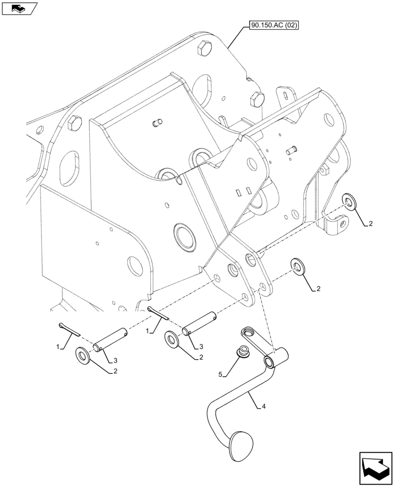 Схема запчастей Case IH FARMALL 105U - (41.101.AB[03]) - VAR - 334144, 335683 - STEERING COLUMN, ADJUSTING TOOL (41) - STEERING