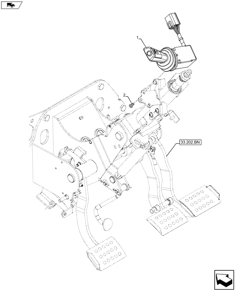 Схема запчастей Case IH FARMALL 105U - (55.512.BY[02]) - VAR - 334144, 335683 - TOGGLE SWITCH, SHUTTLE CONTROL (55) - ELECTRICAL SYSTEMS