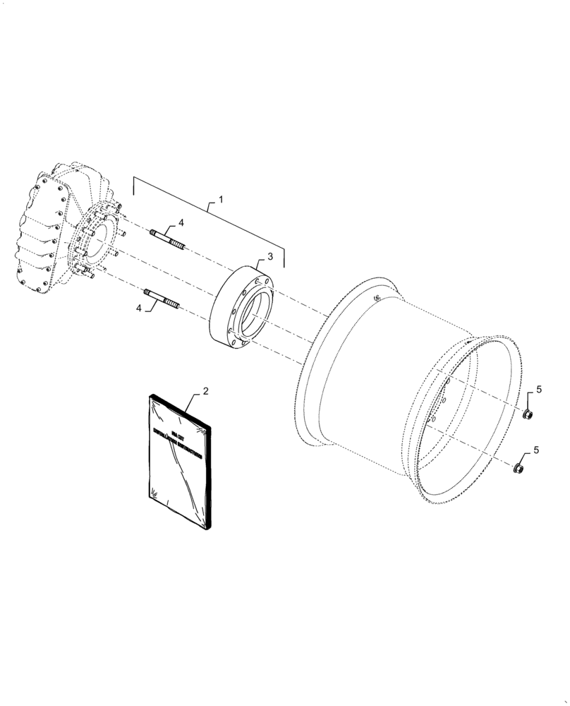 Схема запчастей Case IH 7230 - (88.100.44[01]) - DIA KIT, WHEEL, SPACER (88) - ACCESSORIES