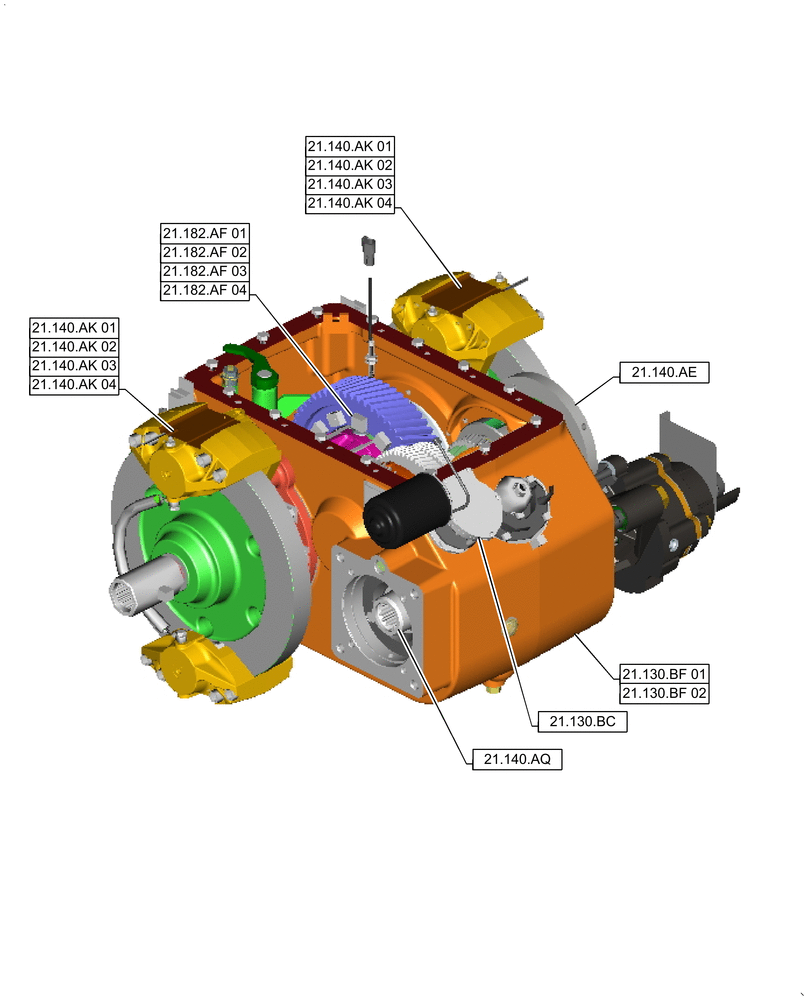 Схема запчастей Case IH 9240 - (00.000.21) - PICTORIAL INDEX - TRANSMISSION (00) - GENERAL & PICTORIAL INDEX